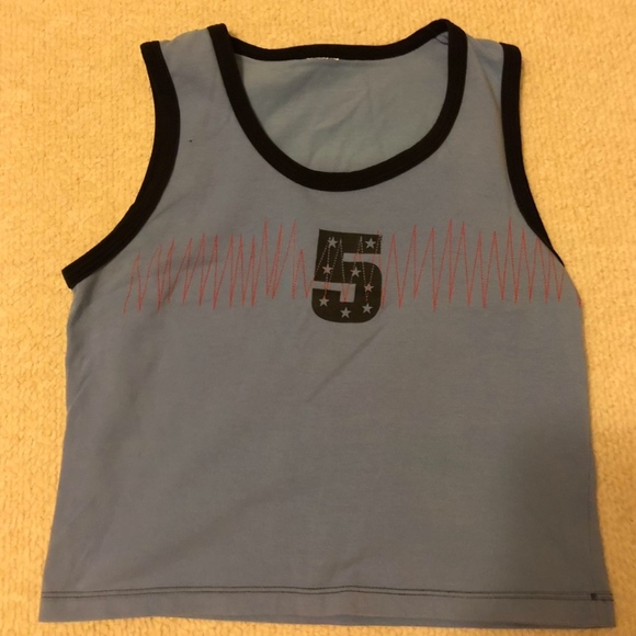 Cute tank top crop BLUE 5 - Picture 1 of 1